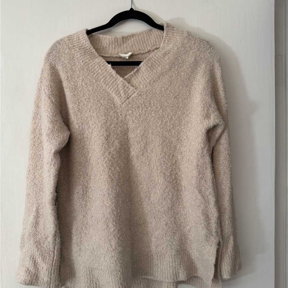 Cozy Cream V-Neck Sweater